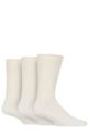 Mens 3 Pair SOCKSHOP IOMI FootNurse Diabetic Slipper Socks - White