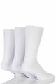 Mens 3 Pair Iomi Footnurse Gentle Grip Cushioned Foot Diabetic Socks - White