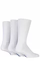 Mens 3 Pair IOMI FootNurse Gentle Grip Cushioned Foot Diabetic Socks - White