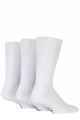 Mens 3 Pair IOMI FootNurse Gentle Grip Cushioned Foot Diabetic Socks - White
