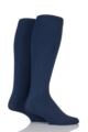 Mens 2 Pair Iomi Footnurse Energising Compression Socks - Navy