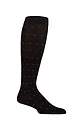 Mens 1 Pair SOCKSHOP IOMI FootNurse Patterned Cotton Flight Socks - Black / Blue / Charcoal Squares