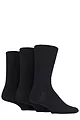Mens 3 Pair IOMI FootNurse Gentle Grip Diabetic Socks - Black