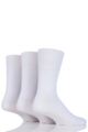 Mens 3 Pair Iomi Footnurse Gentle Grip Diabetic Socks - White