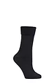 Women's 1 Pair IOMI FootNurse Thermal Oedema Cotton Socks - Black