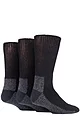 Mens and Women's 3 Pair IOMI FootNurse Workforce Diabetic Socks - Black