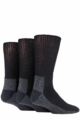 Mens and Ladies 3 Pair Iomi Footnurse Workforce Diabetic Socks - Black