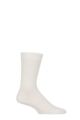 Mens 1 Pair SOCKSHOP of London Luxury Fine Rib Bamboo Socks - White