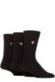 Mens 3 Pair SOCKSHOP Wildfeet Embroidered Bamboo Socks - Casino