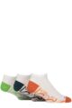 Mens 3 Pair SOCKSHOP Wildfeet Bamboo Trainer Socks - Swirls