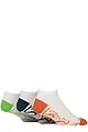 Mens 3 Pair SOCKSHOP Wildfeet Bamboo Trainer Socks - Swirls