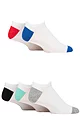 Mens 5 Pair SOCKSHOP Wildfeet Bamboo Trainer Socks - White Grey Heel & Toe