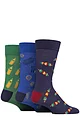 Mens 3 Pair SOCKSHOP Wildfeet  Patterned Novelty Occasion Bamboo Socks - Season & Grill