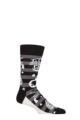 SOCKSHOP Music Collection 1 Pair Johnny Cash Cotton Socks - Guitars n Guns Stripe