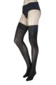 Ladies 1 Pair Trasparenze Jennifer 100 Denier Merino Wool Hold Ups - Black