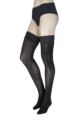Women's 1 Pair Trasparenze Jennifer 100 Denier Merino Wool Hold Ups - Black