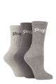 Ladies 3 Pair Jeep Cushioned Foot Cotton Boot Socks - Slate / Grey