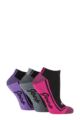 Ladies 3 Pair Jeep Performance Trainer Socks - Black