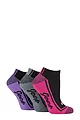 Women's 3 Pair Jeep Performance Trainer Socks - Black