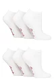 Women's 6 Pair Jeep Performance Polyester Cushioned Trainer Socks - White Plain
