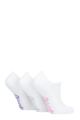 Ladies 3 Pair Jeep Bamboo No Show Socks - White