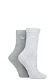 Women's 2 Pair Jeep Performance Polyester Boot Socks - Slate / White