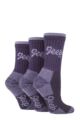 Ladies 3 Pair Jeep Luxury Terrain Boot Socks - Lilac / Purple