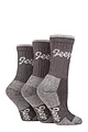 Women's 3 Pair Jeep Luxury Terrain Boot Socks - Slate / Cream