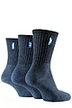 Women's 3 Pair Jeep Vintage Socks - Blue