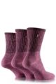 Ladies 3 Pair Jeep Vintage Socks - Pink