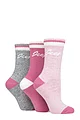 Women's 3 Pair Jeep Performance Full Cushion Boot Socks - Rose / Cerise / Cream