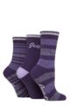 Women's 3 Pair Jeep Performance Full Cushion Striped Boot Socks - Lilac / Purple / Cream
