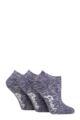 Women's 3 Pair Jeep Fully Cushioned Melange Trainer Socks - Lilac / White