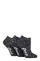 Women's 3 Pair Jeep Fully Cushioned Melange Trainer Socks - Navy / White