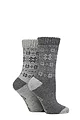Women's 2 Pair Jeep Wool Blend Thermal Performance Boot Socks - Slate / Grey