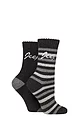 Women's 2 Pair Jeep Wool Blend Thermal Boot Socks - Black / Charcoal / Grey