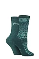 Women's 2 Pair Jeep Cotton Blend Boot Socks - Teal / Jade