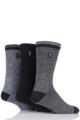 Mens 3 Pair Jeep Terrain Leisure Socks - Black