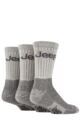 Mens 3 Pair Jeep Luxury Terrain Boot Socks - Ecru