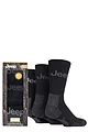 Mens 3 Pair Jeep Luxury Terrain Socks Gift Box - Black