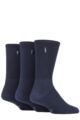 Mens 3 Pair Jeep Vintage Boot Socks - Navy / Sky