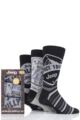 Mens 3 Pair Jeep Logo Gift Box Socks - Black