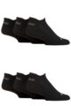 Mens 6 Pair Jeep Performance Trainer Socks - Black