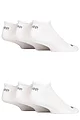 Mens 6 Pair Jeep Performance Trainer Socks - White