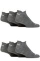 Mens 6 Pair Jeep Performance Trainer Socks - Charcoal