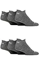 Mens 6 Pair Jeep Performance Trainer Socks - Charcoal