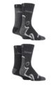 Mens 4 Pair Jeep Performance Boot Socks - Charcoal