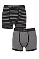 Mens 2 Pack Jeep Spirit Cotton Knitted Fitted Trunks - Black / Grey