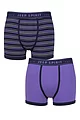 Mens 2 Pack Jeep Spirit Cotton Knitted Fitted Trunks - Dark Purple