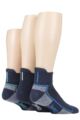 Mens 3 Pack Jeep Cushioned Sports Ankle Socks - Navy